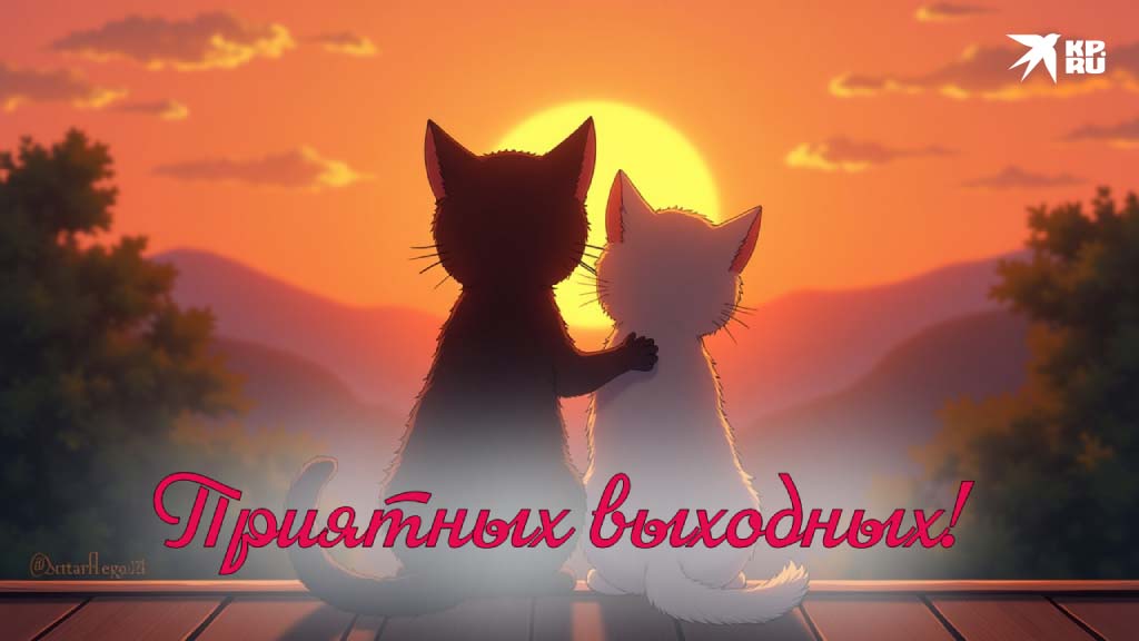 Прикольные открытки «Хороших выходных» женщине и мужчине