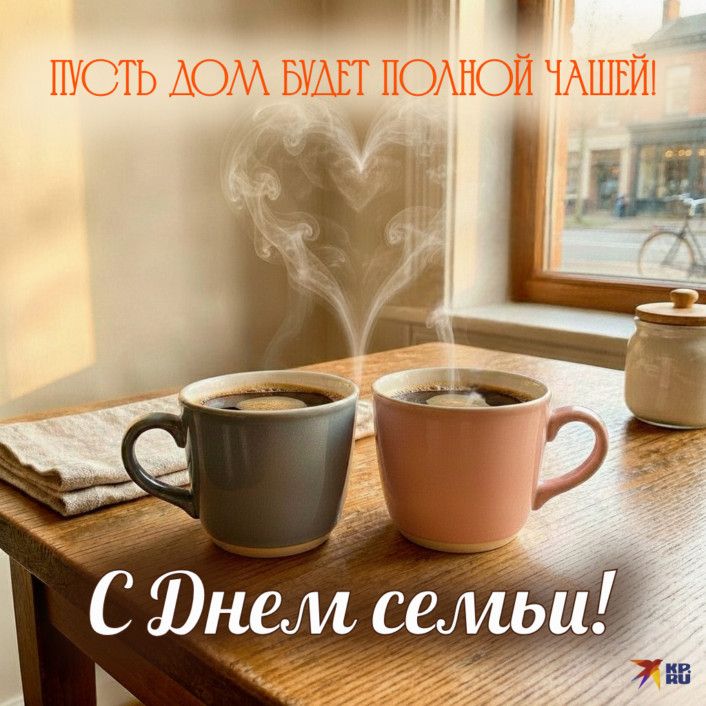 Красивые открытки на День семьи, любви и верности с поздравлениями