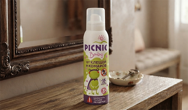 Аэрозоль от клещей и комаров Picnic Baby