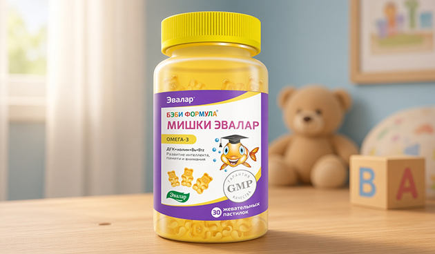 «Бэби формула мишки Омега-3» — «Эвалар»