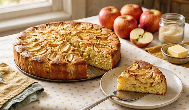 Шарлотка с яблоками в мультиварке