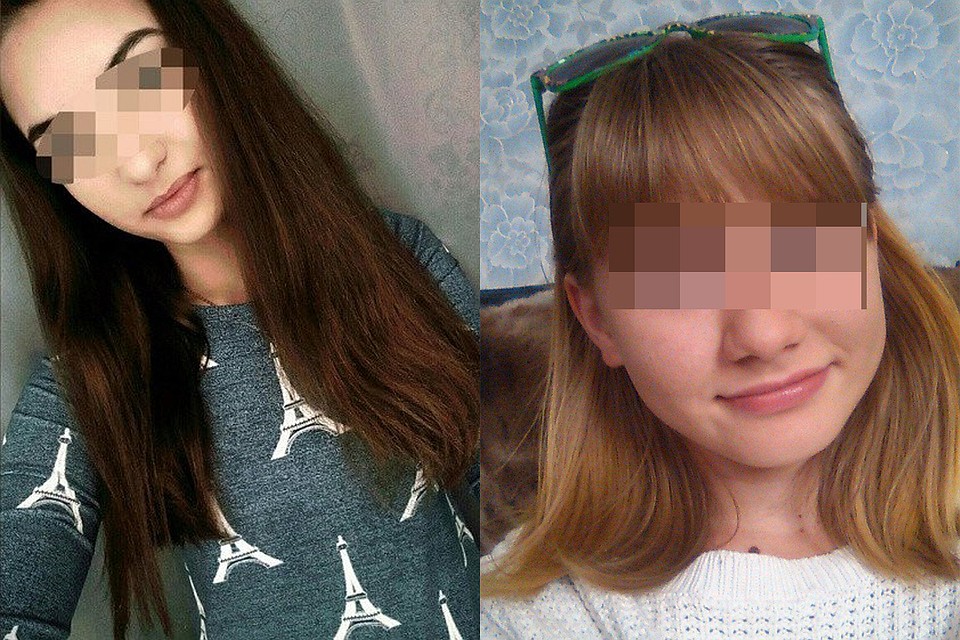 Слева - старшая сестра, которая рубила топором котенка, справа - младшая. которая снимала все на видео. Фото со страниц из соцсетей.