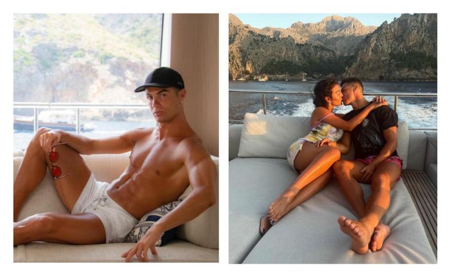 Криштиану Роналду со своей невестой опубликовали совместное фото на яхте. Фото: Соцсети Криштиану Роналду и Джорджи Родригес