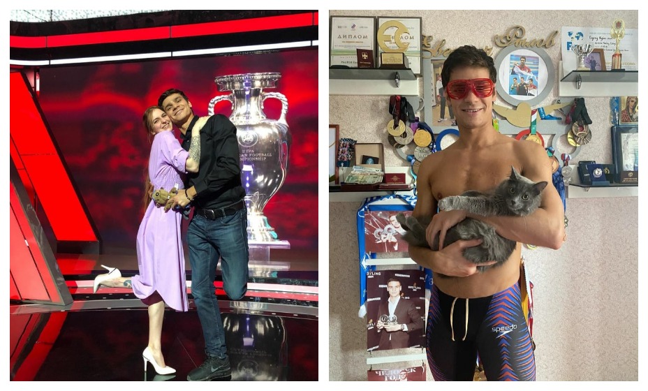 Возлюбленная Евгения Рылова Оксана Логвинова разочарована, что его не допустили с маской котика на церемонию награждения. Фото: Соцсети Евгения Рылова