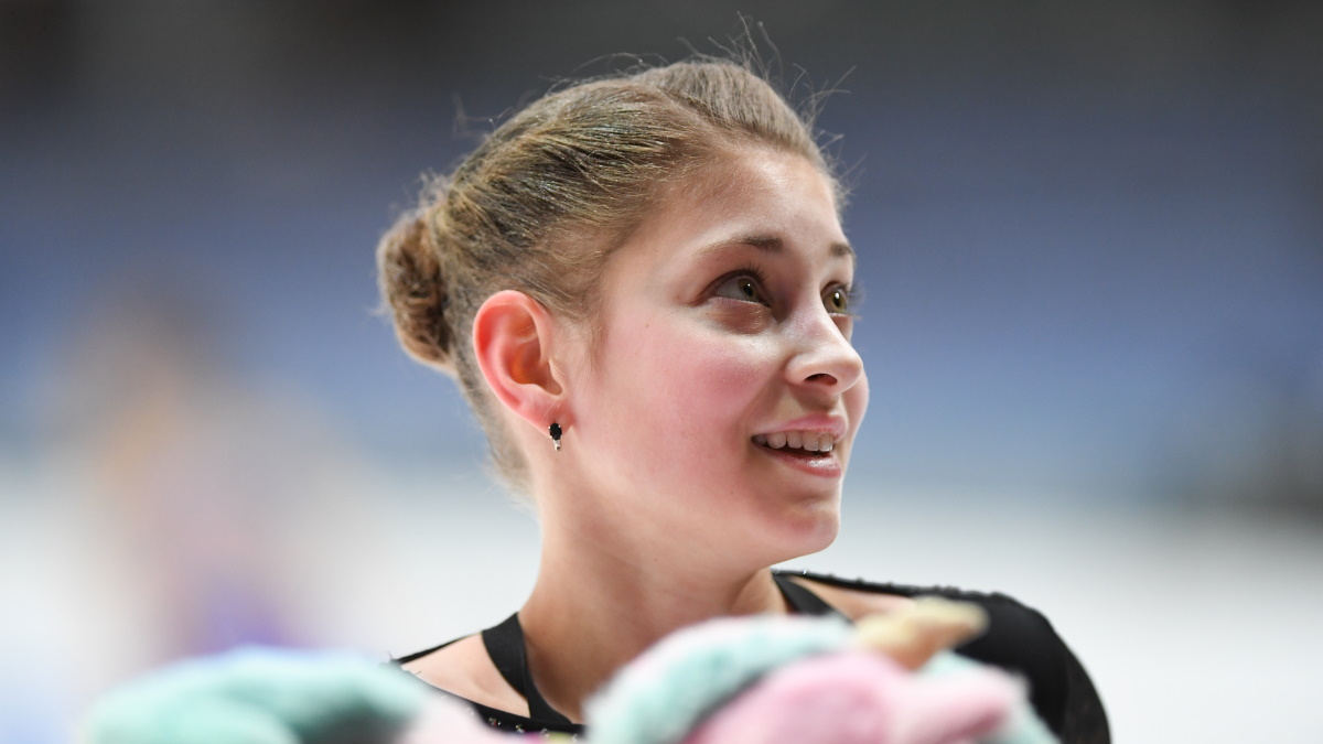 Алена Косторная на тренировке во время чемпионата Европы 2020. Фото: GLOBAL LOOK PRESS