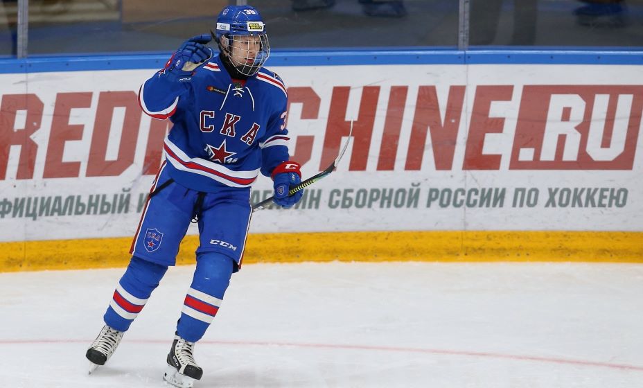 Нападающий СКА Матвей Мичков стал первым хоккеистом 2004 года рождения, который дебютировал в КХЛ. Фото: Твиттер ХК СКА