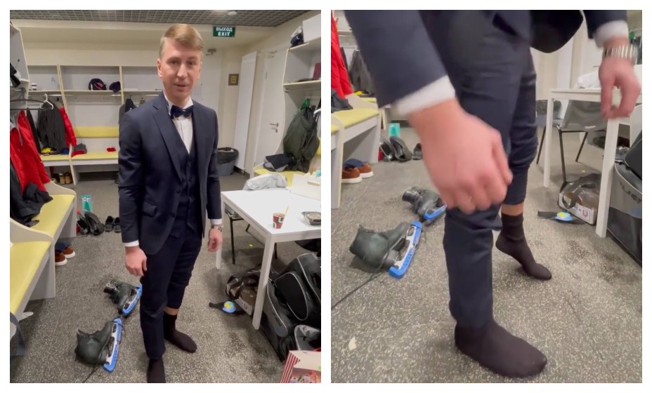 Алексей Ягудин похрустел титановой пластиной и напугал скрипучим звуком Милохина. 
Фото: Instagram Ягудина