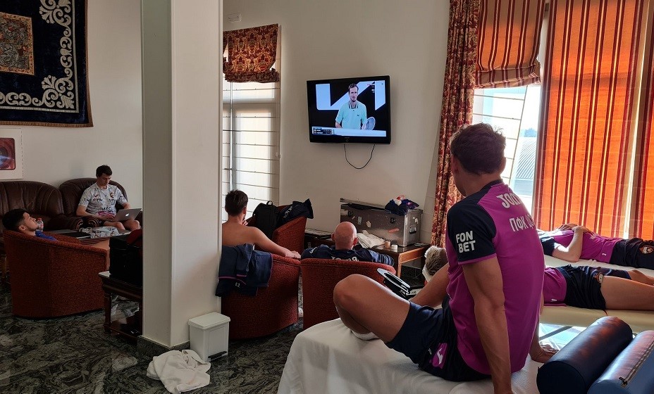 Игроки ЦСКА не могли пропустить главное событие января. Фото: ПФК ЦСКА