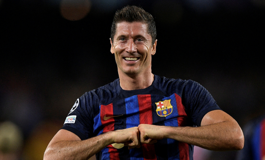 Левандовский раззабивался за «Барселону». Фото: Reuters