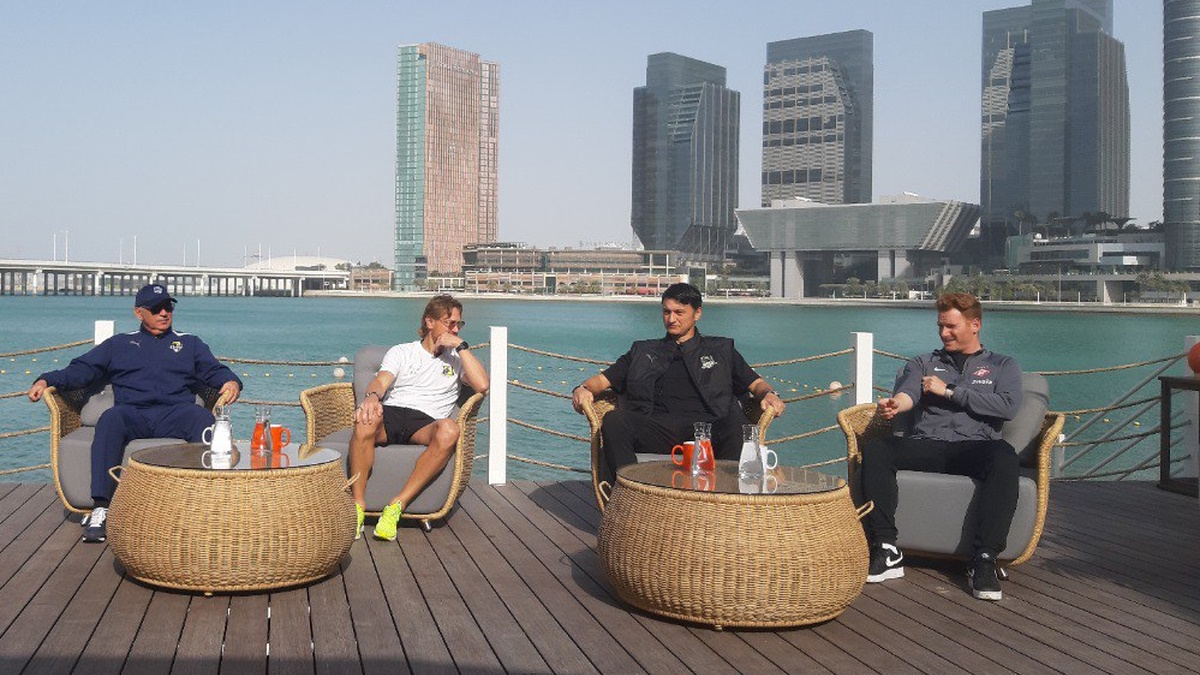 Главные тренеры команд перед стартом Зимнего Кубка РПЛ Winline 2023. Фото: Андрей Вдовин