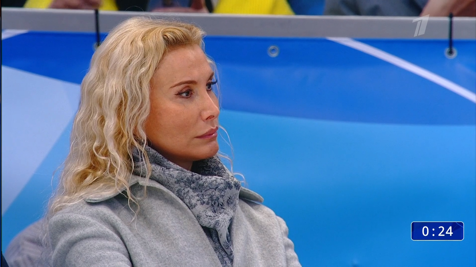 Этери Тутберидзе перед началом Гран-При России в Москве. Фото: стоп-кадр прямого эфира 