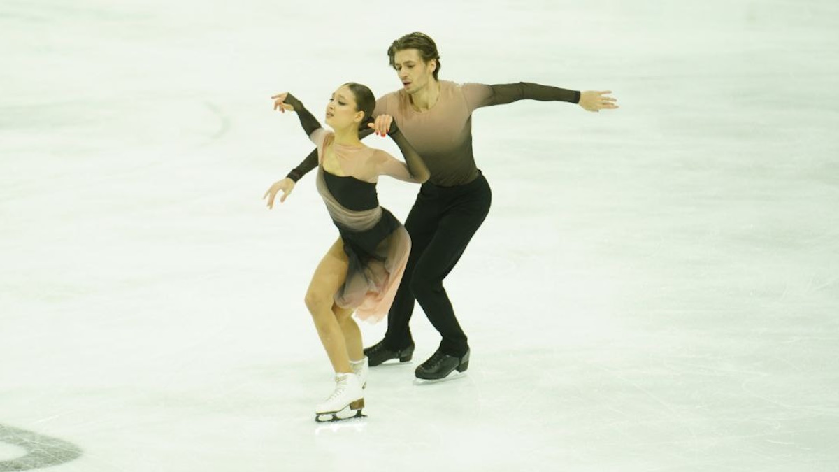 Ирина Хавронина и Девид Нарижный в произвольном танце на Гран-При России в Самаре. Фото: Светлана Маковеева, КП-Самара