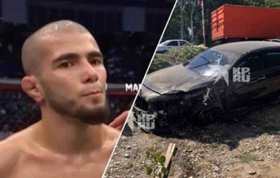 Мухаммад Мокаев попал в страшное ДТП на трассе Хасавюрт – Кизляр. Фото: Скриншот трансляции UFC/соцсети