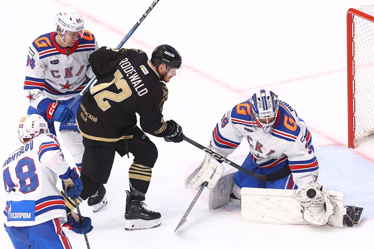 «Адмирал» добыл волевую победу над СКА. Фото: пресс-служба ХК «Адмирал»   