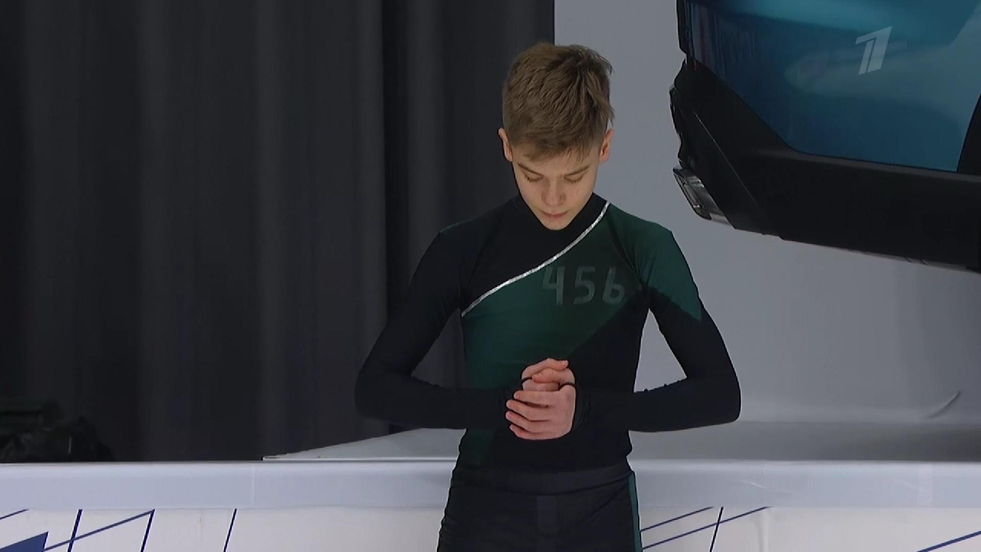 Фигурист Лев Лазарев. Фото: стоп-кадр прямого эфира 