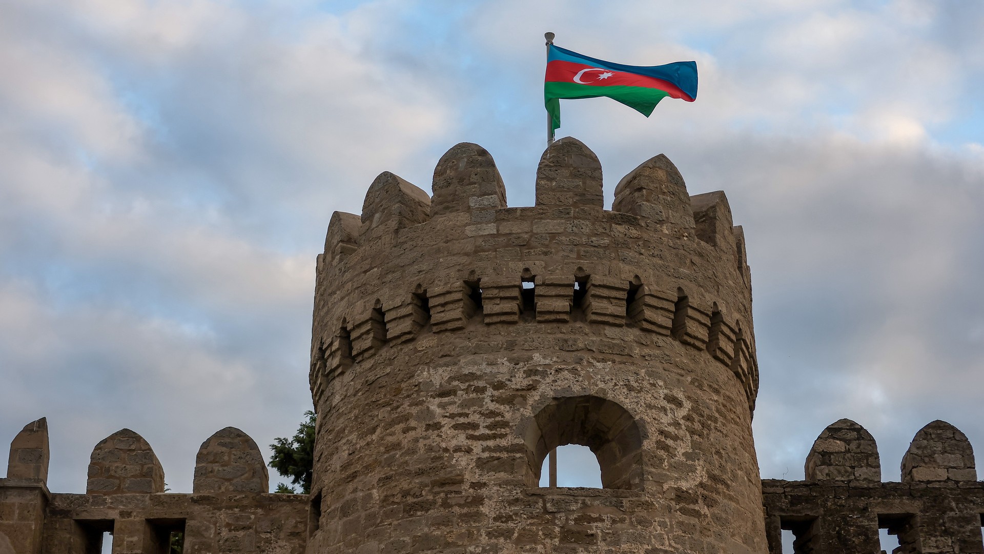 Флаг Азербайджана.